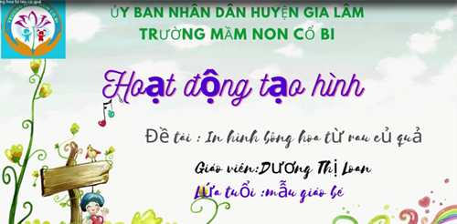 Tạo hình: In hình bông hoa từ rau củ quả - MGB